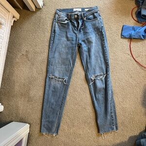 PacSun Light Blue Distressed Straight Leg Jeans